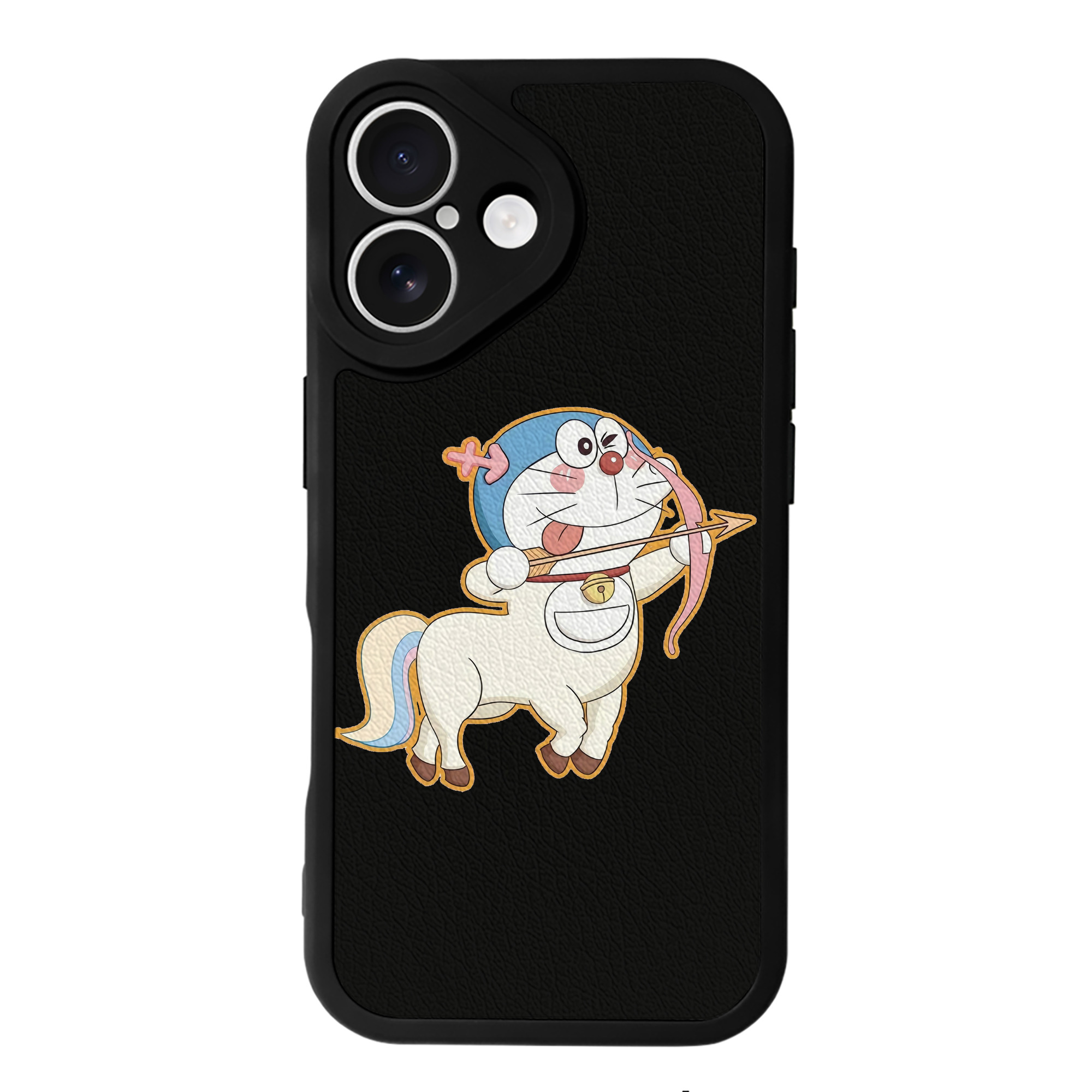 （画像用） ドラえもん Doraemon 【iPhone 16シリーズ対応】シリコンスマホケース（レザー調） 材質：シリコン